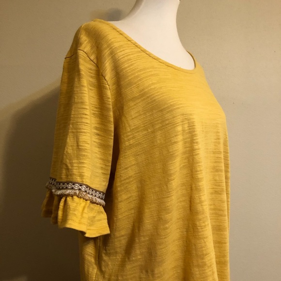 Dept 222 Boho Yellow Tie Bottom Size XL Top - Picture 11 of 11